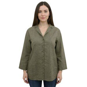 Max Studio Olive Linen Jacket M
